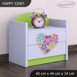 Nočna omarica Happy babies Srček iz rožic 04 SZN1